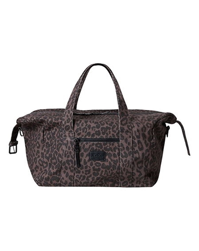 Lala Berlin - Printed Canvas Taske - Chocolate Brown Leo